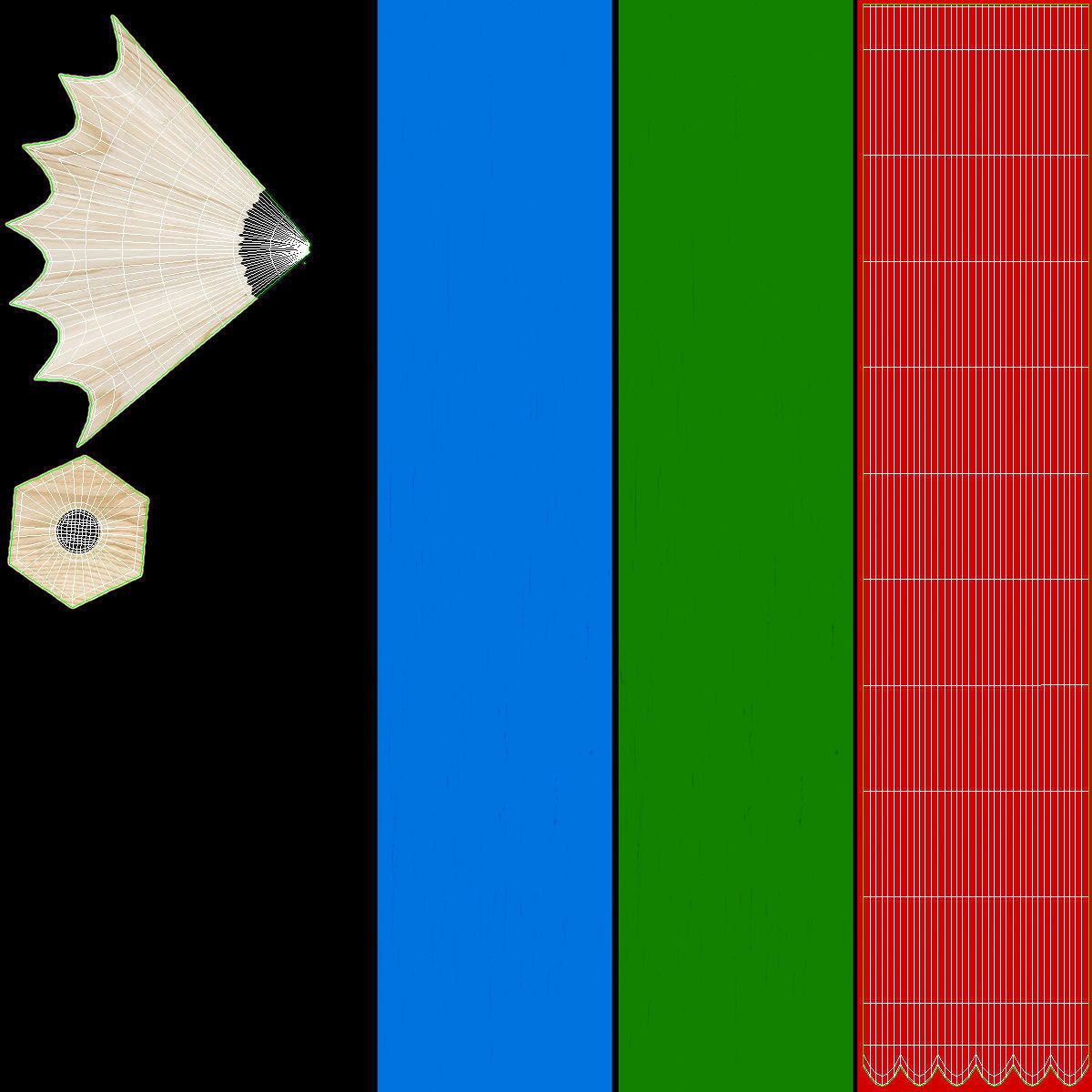 Pencil and Cup Low-poly 3D model_14