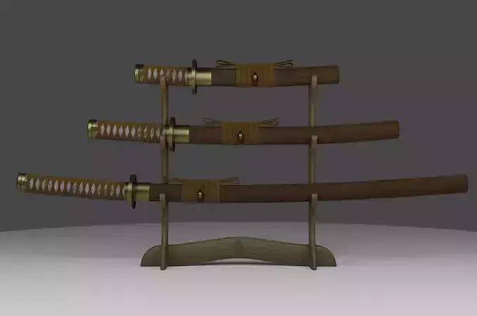 Set of japanese swords - Dragon Riujin