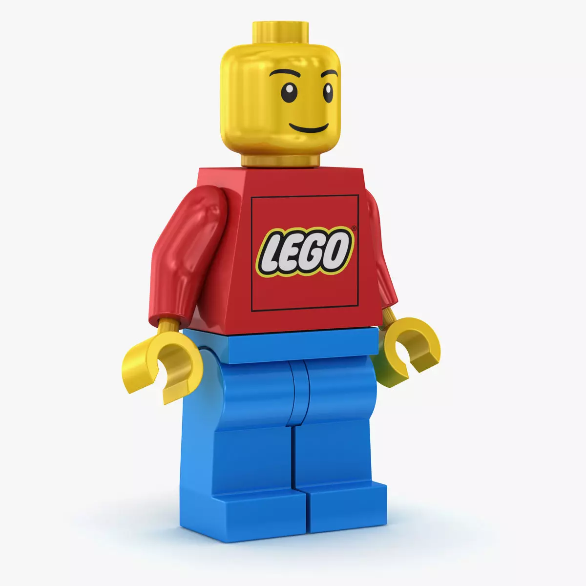 Lego Man Low-poly 3D model_0