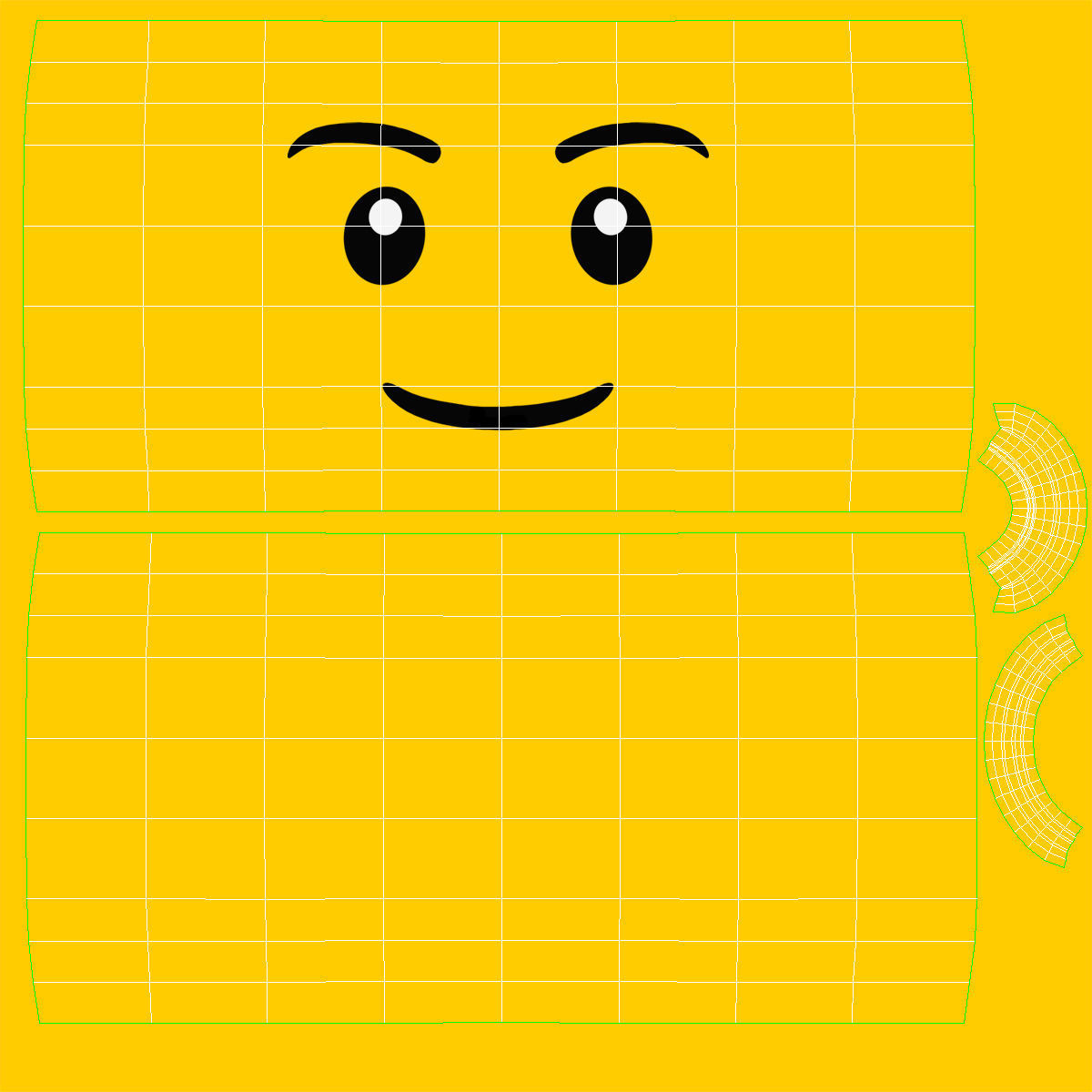 Lego Man Low-poly 3D model_14