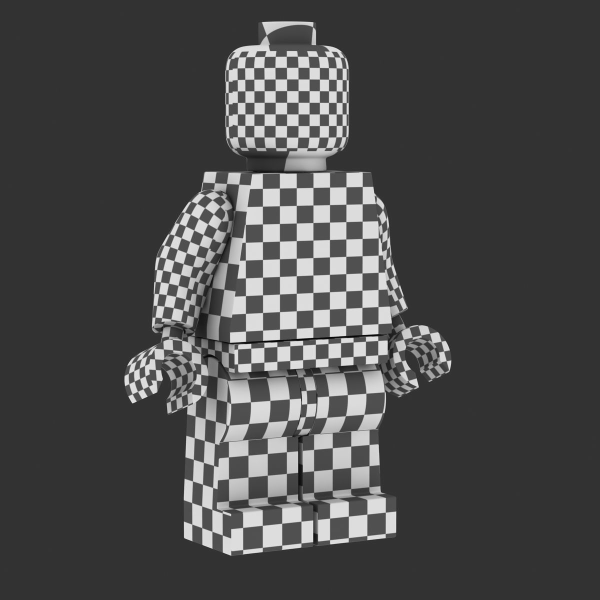 Lego Man Low-poly 3D model_13