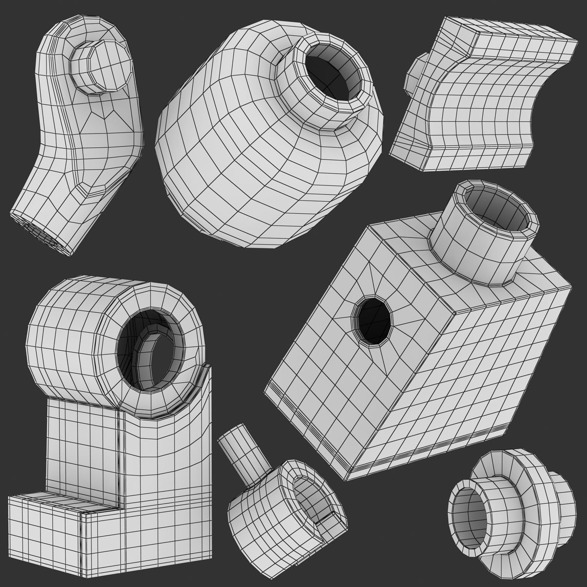 Lego Man Low-poly 3D model_9