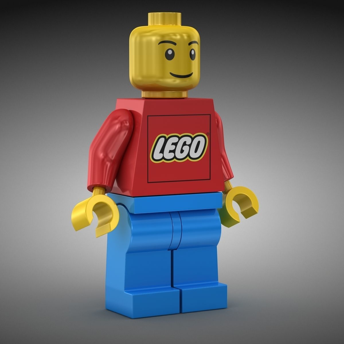Lego Man Low-poly 3D model_1