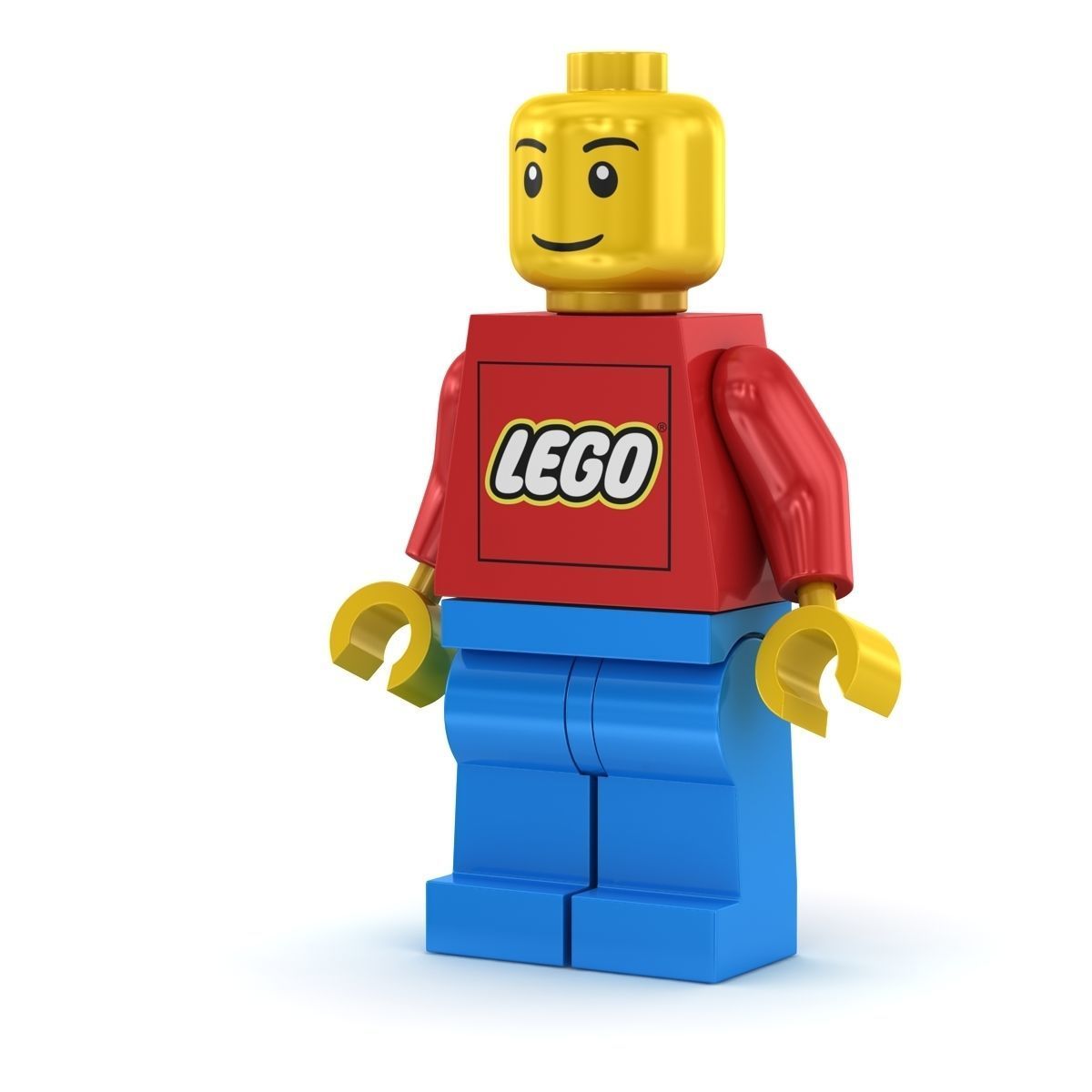Lego Man Low-poly 3D model_2