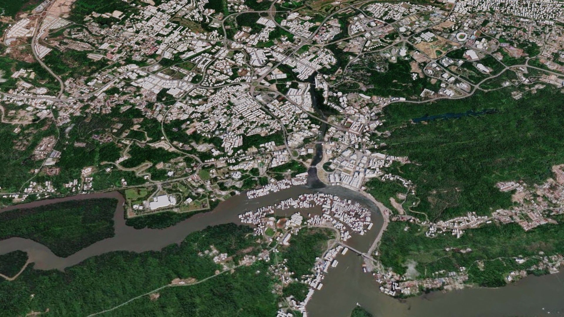 Bandar Seri Begawan - Brunei 3D model_1