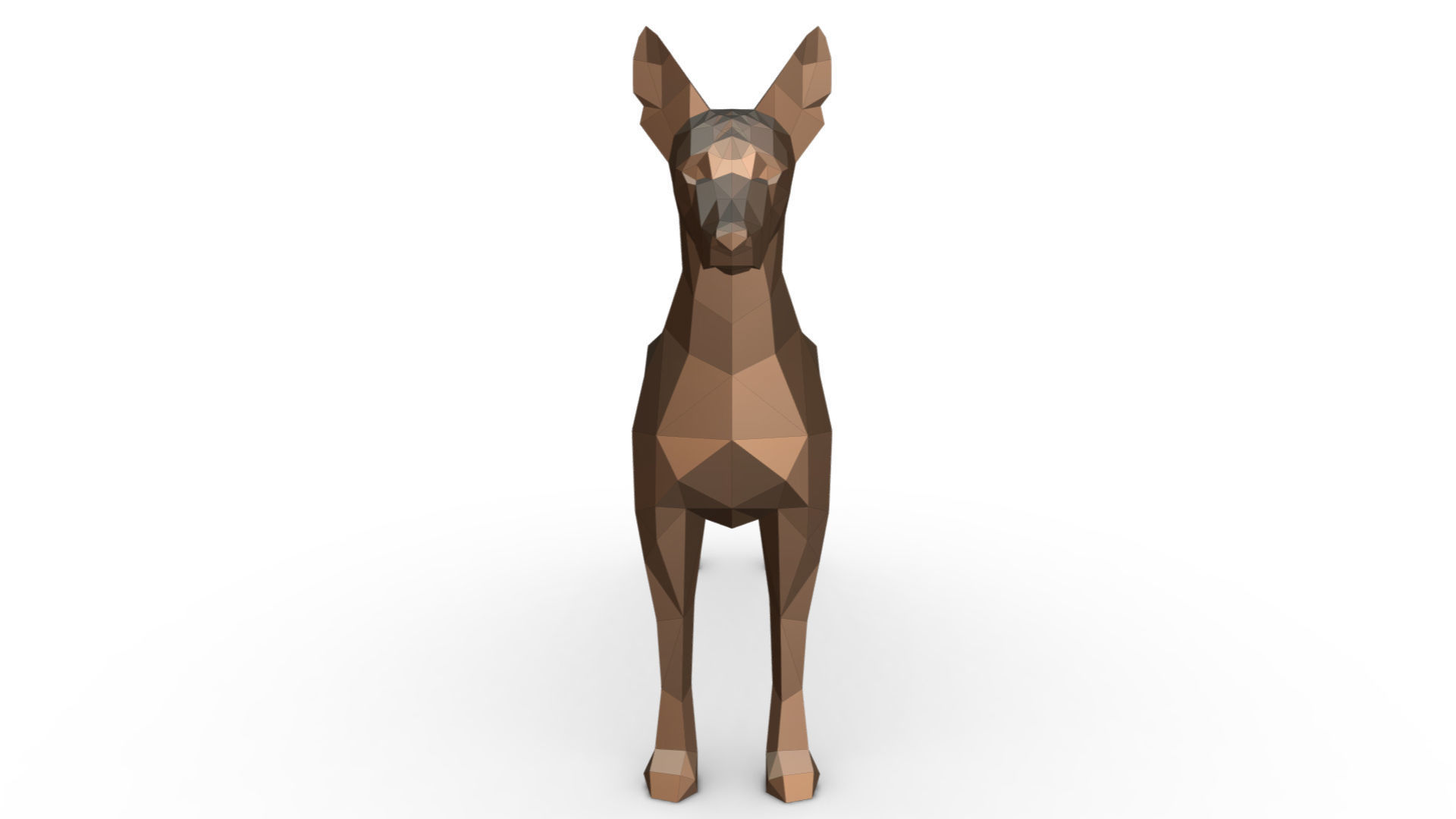 pharaoh hound low poly 3D print model_6