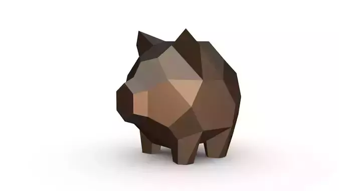 piggy bank low poly