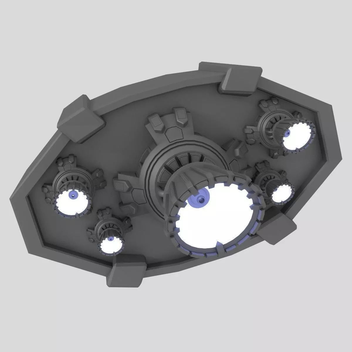 Starship Engine 3D model_0