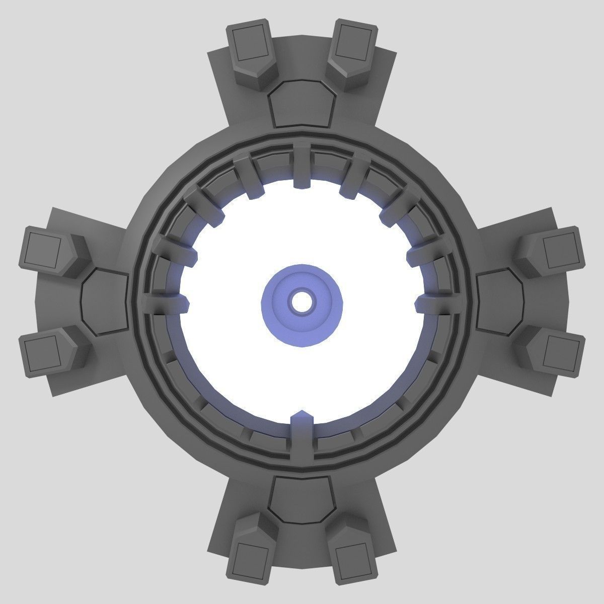 Starship Engine 3D model_2