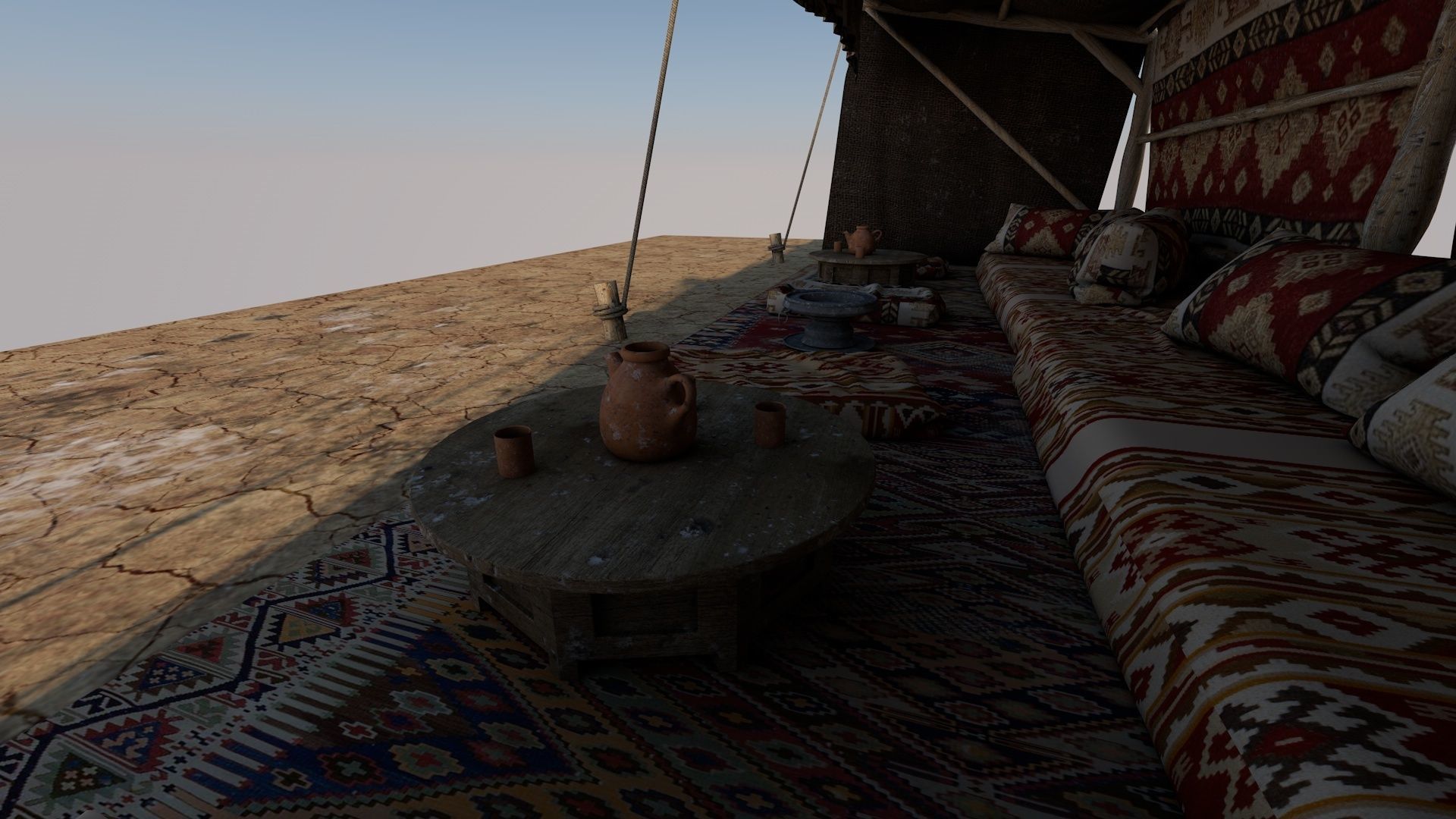 Bedouin Desert Tent v3 3D model_7