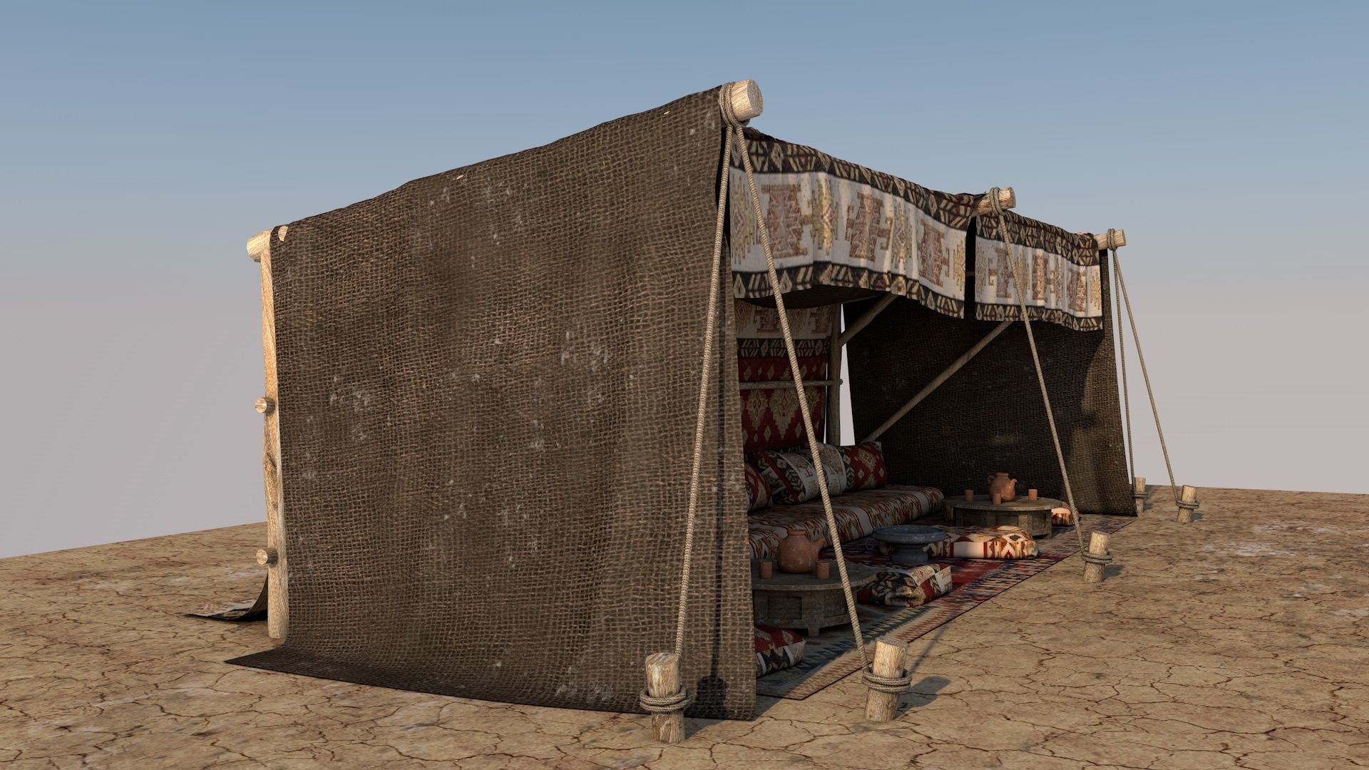 Bedouin Desert Tent v3 3D model_3