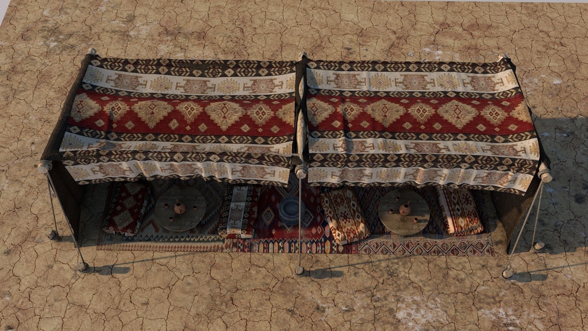 Bedouin Desert Tent v3 3D model_6