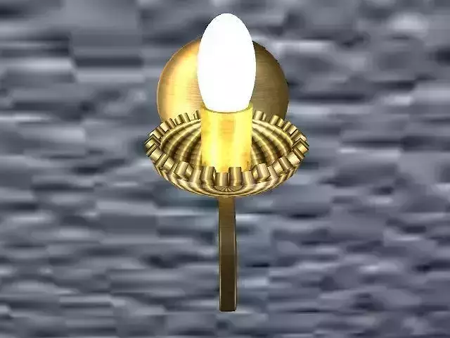 Golden lamp Low-poly 3D model