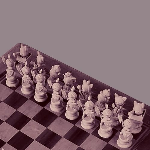 Cat Chess Pieces 3D print model_8
