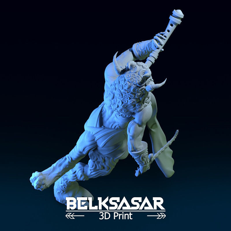 Satyr in Dynamic Pose 3D print model_21