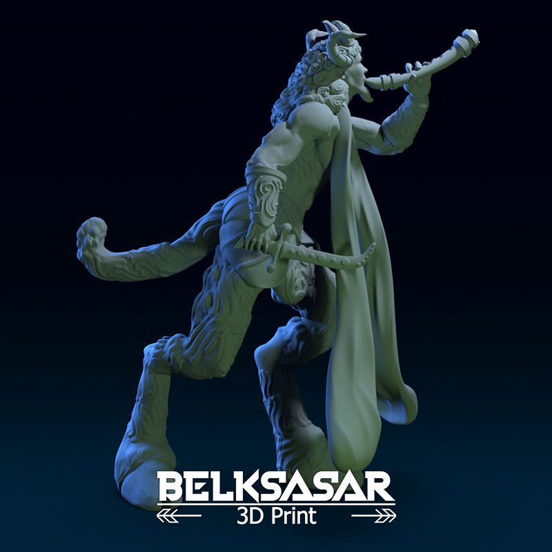 Satyr in Dynamic Pose 3D print model_7