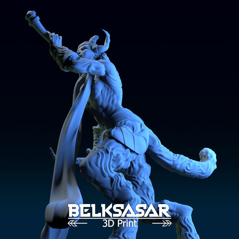 Satyr in Dynamic Pose 3D print model_23