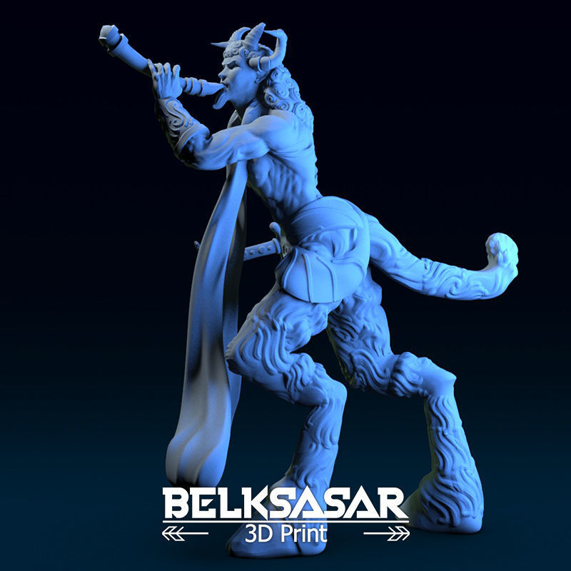 Satyr in Dynamic Pose 3D print model_3