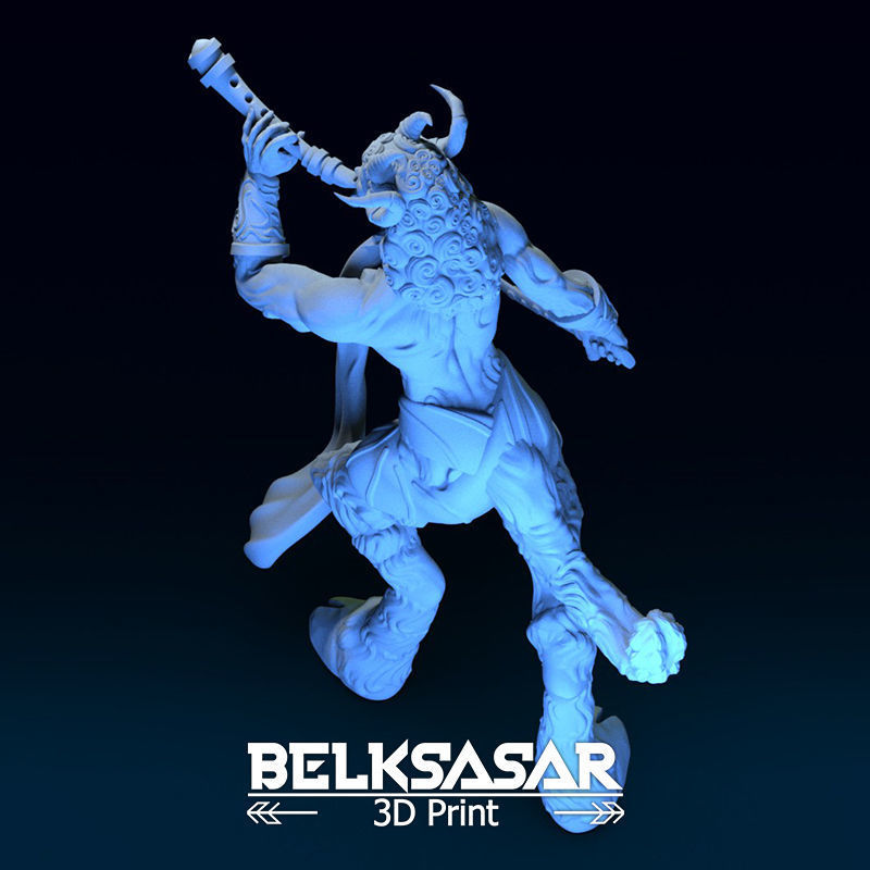 Satyr in Dynamic Pose 3D print model_20