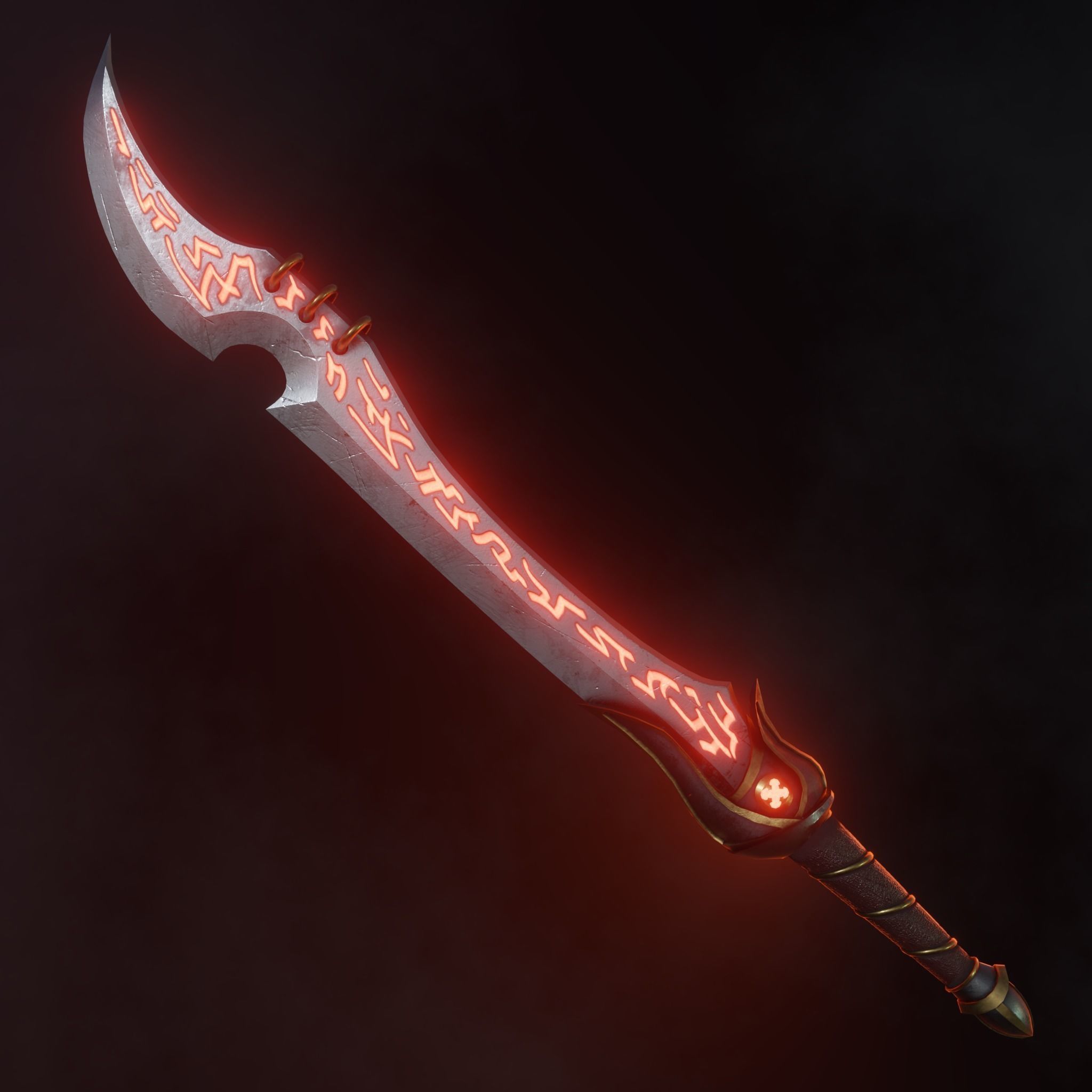 Fantasy Sword - Orks Misery Low-poly 3D model_5