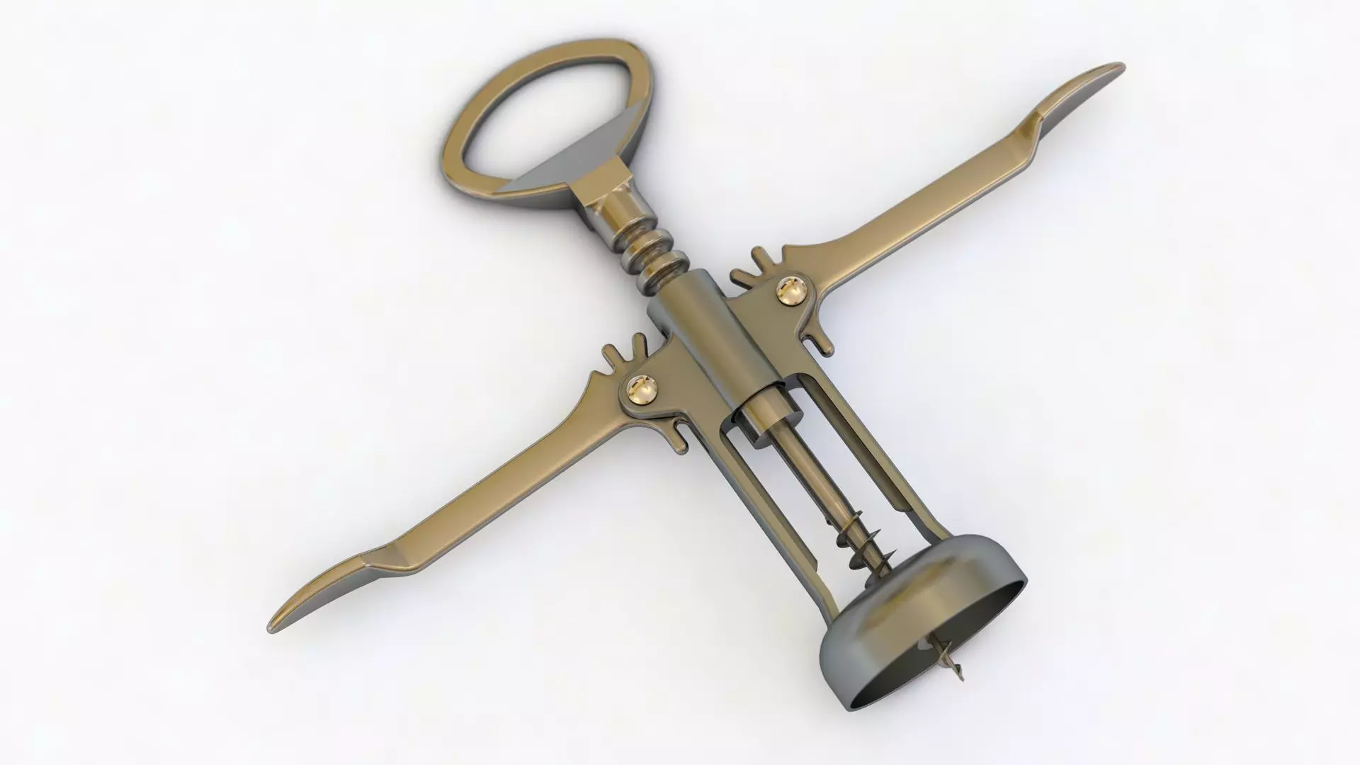 corkscrew wine 3D model_0