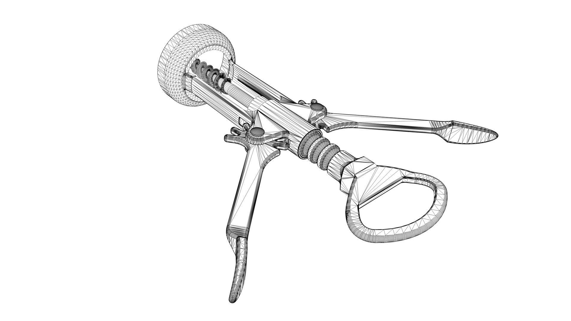 corkscrew wine 3D model_6