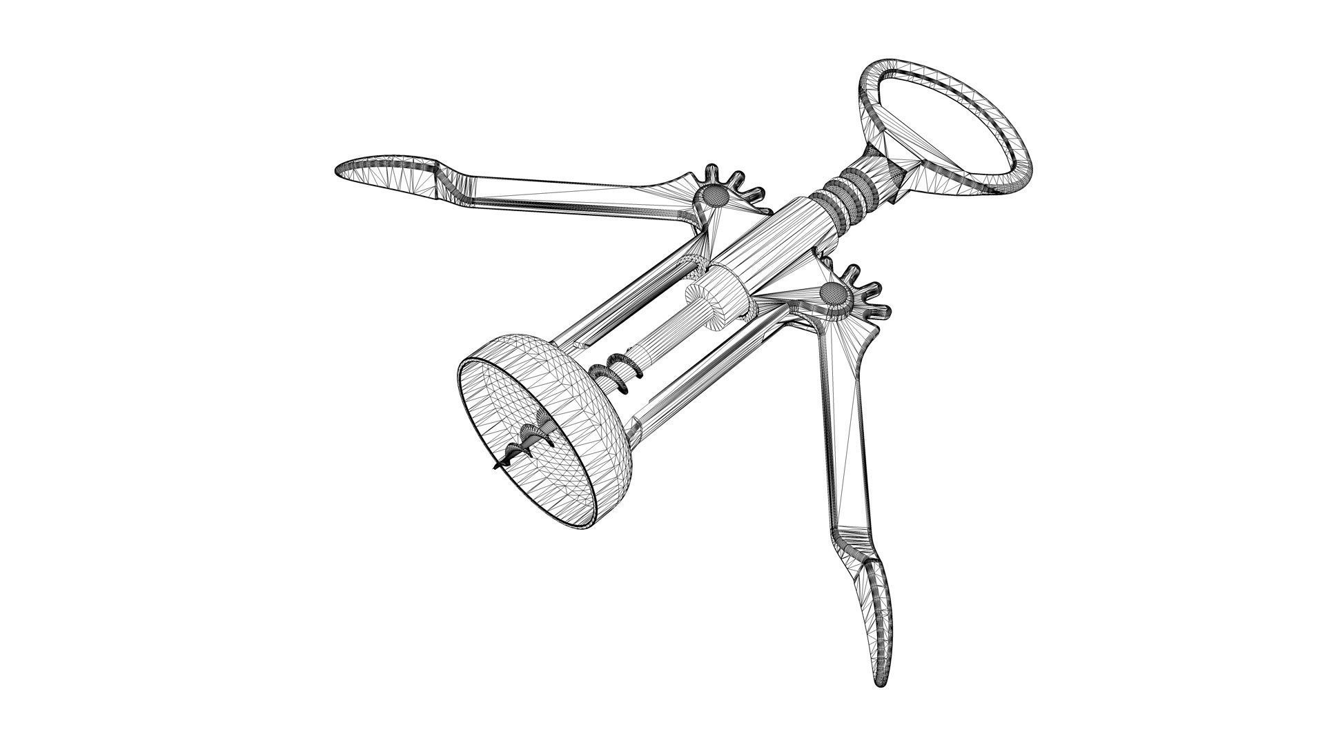 corkscrew wine 3D model_5