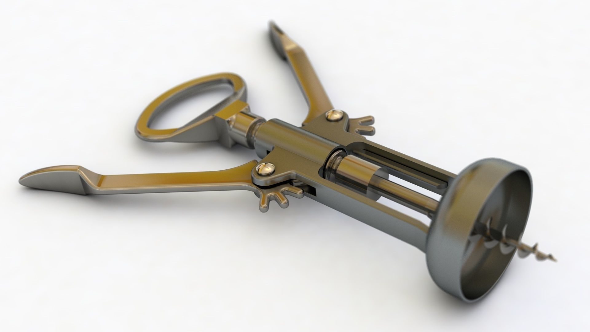 corkscrew wine 3D model_4