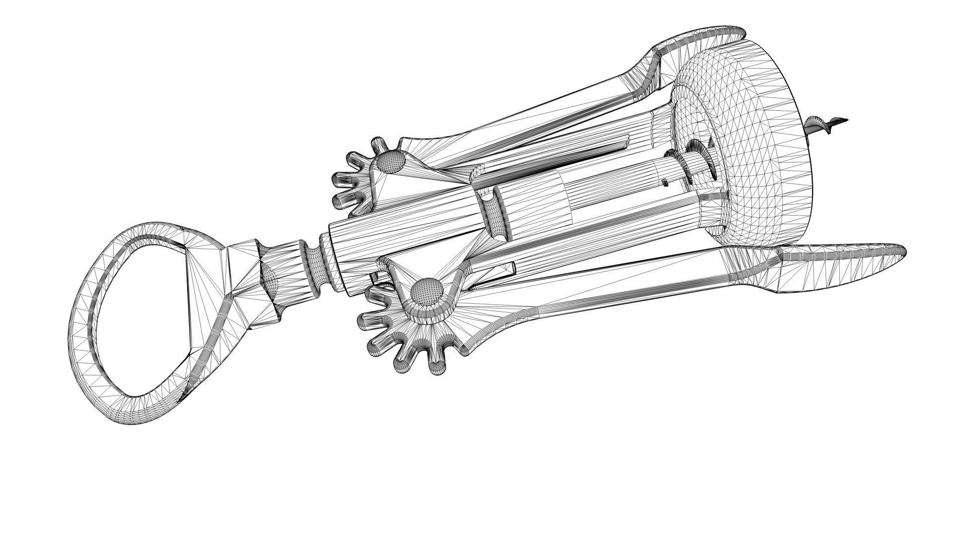 corkscrew wine 3D model_7