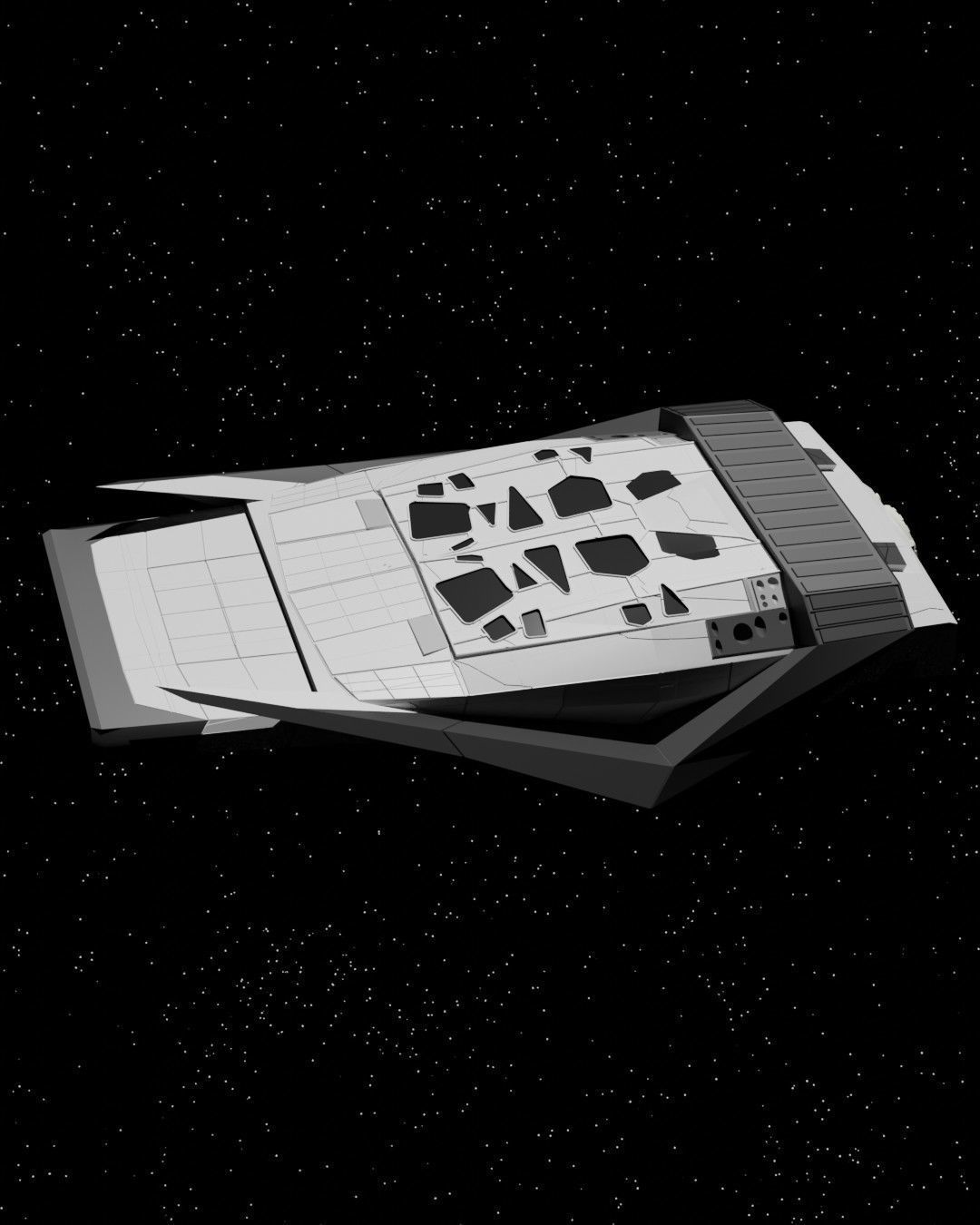 Spaceship Interstellar Ranger Space Ship Low-poly 3D model_16