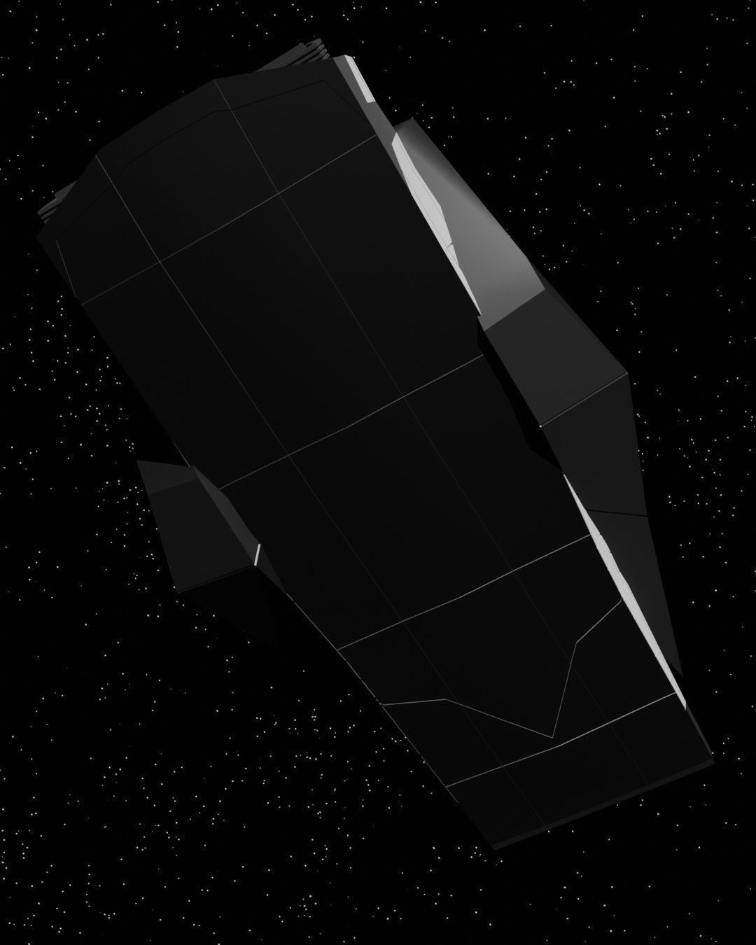 Spaceship Interstellar Ranger Space Ship Low-poly 3D model_12