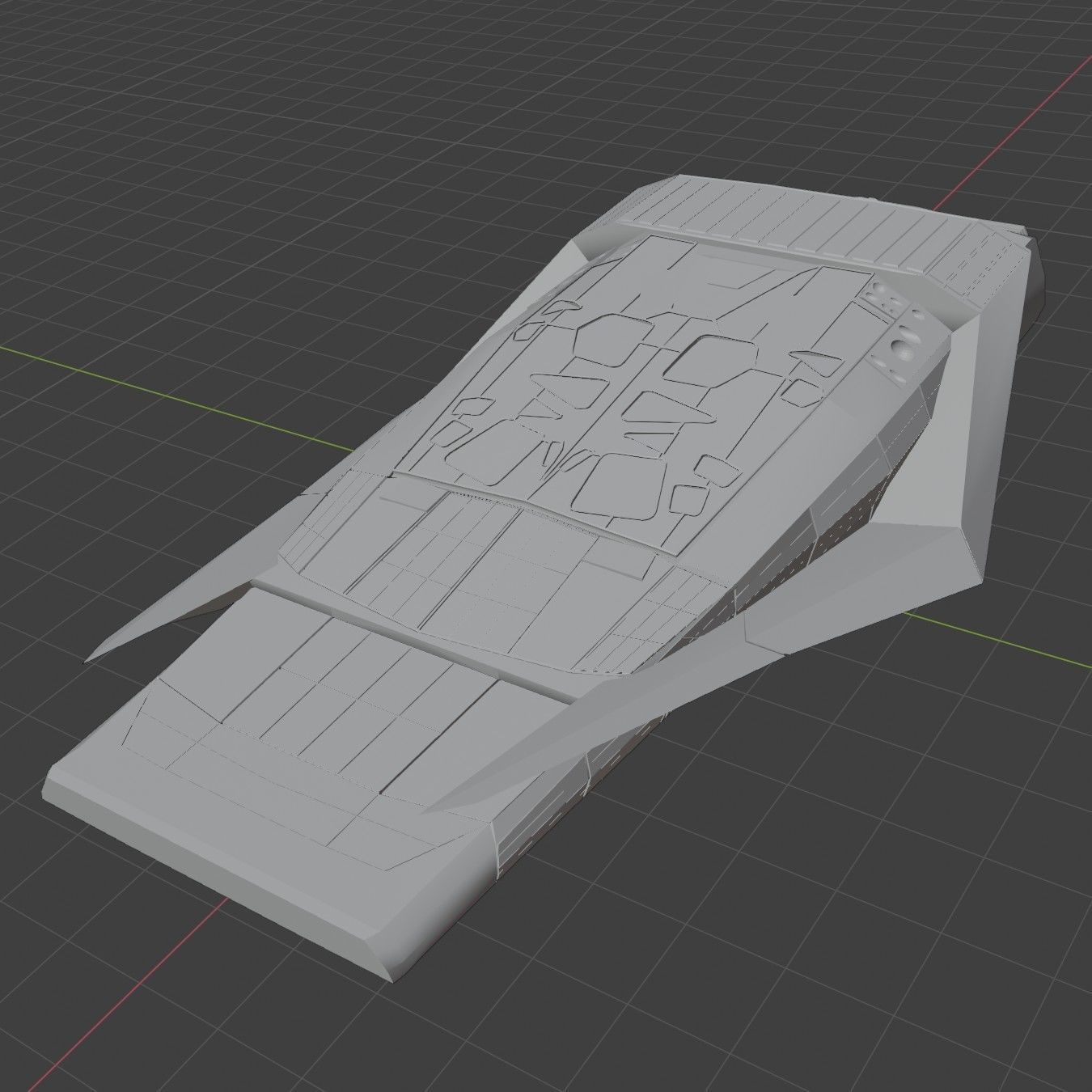 Spaceship Interstellar Ranger Space Ship Low-poly 3D model_4