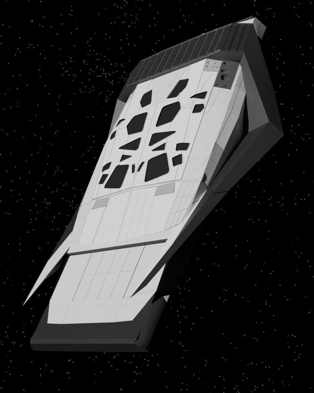 Spaceship Interstellar Ranger Space Ship Low-poly 3D model_11