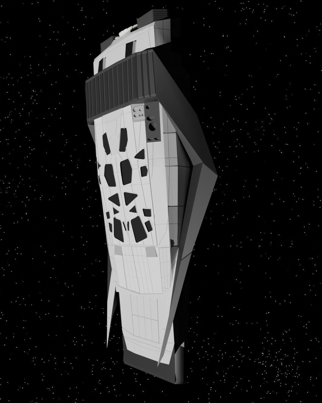 Spaceship Interstellar Ranger Space Ship Low-poly 3D model_13