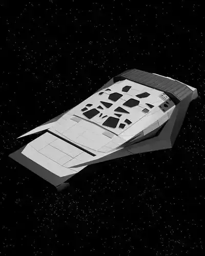 Spaceship Interstellar Ranger Space Ship Low-poly 3D model