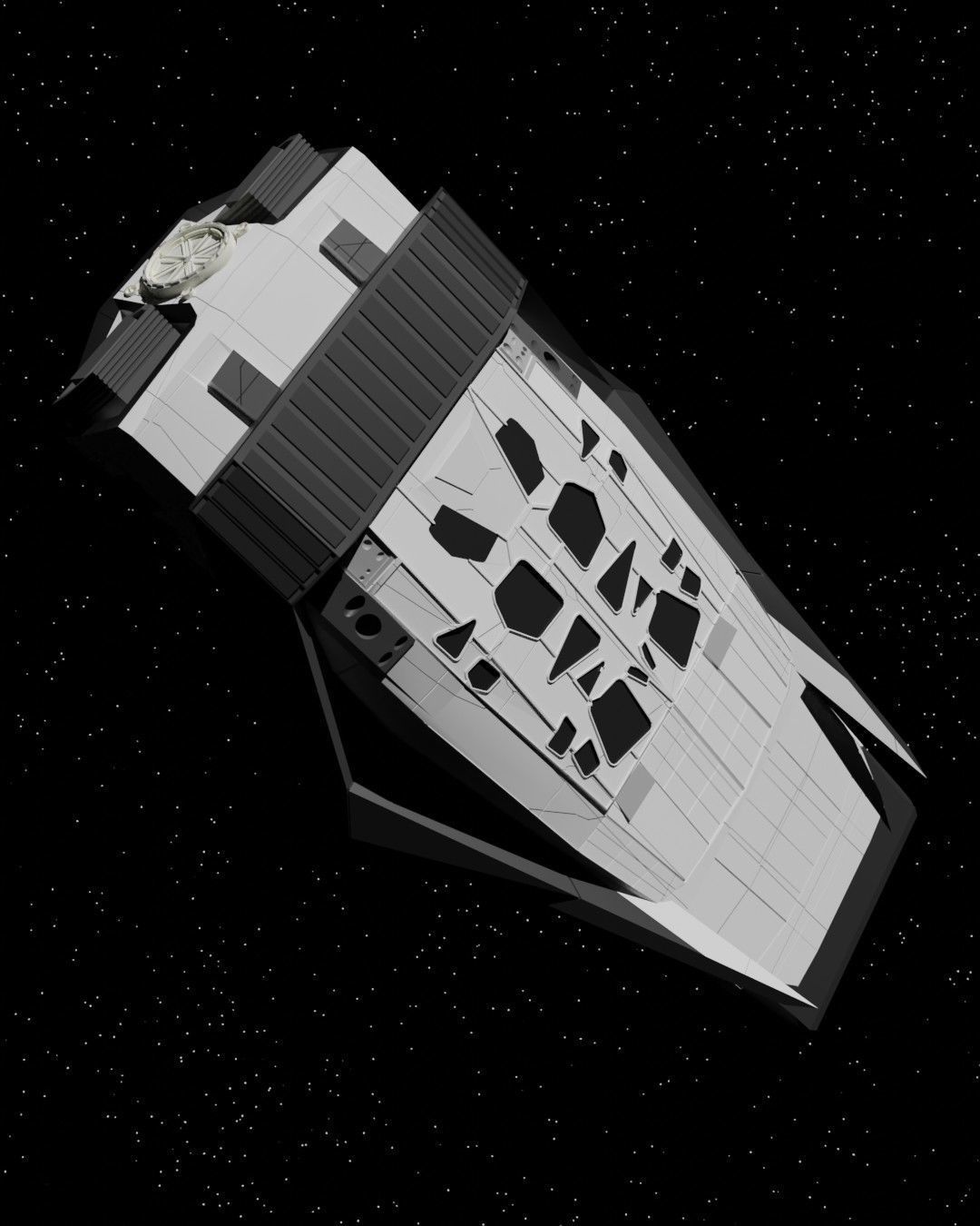 Spaceship Interstellar Ranger Space Ship Low-poly 3D model_20
