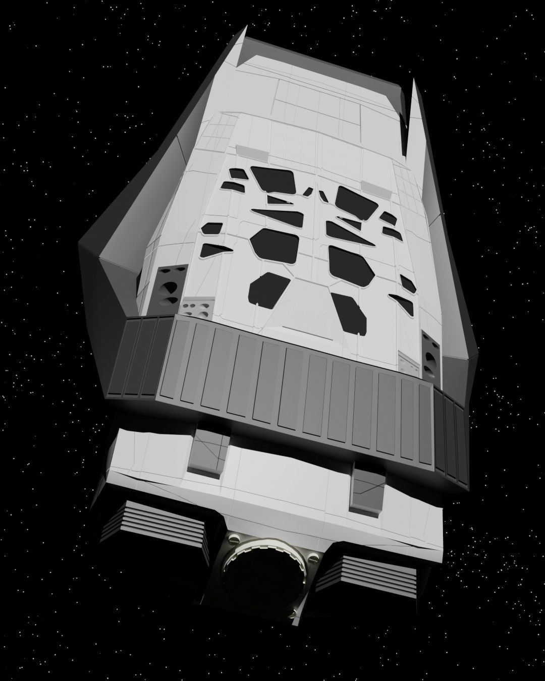 Spaceship Interstellar Ranger Space Ship Low-poly 3D model_18
