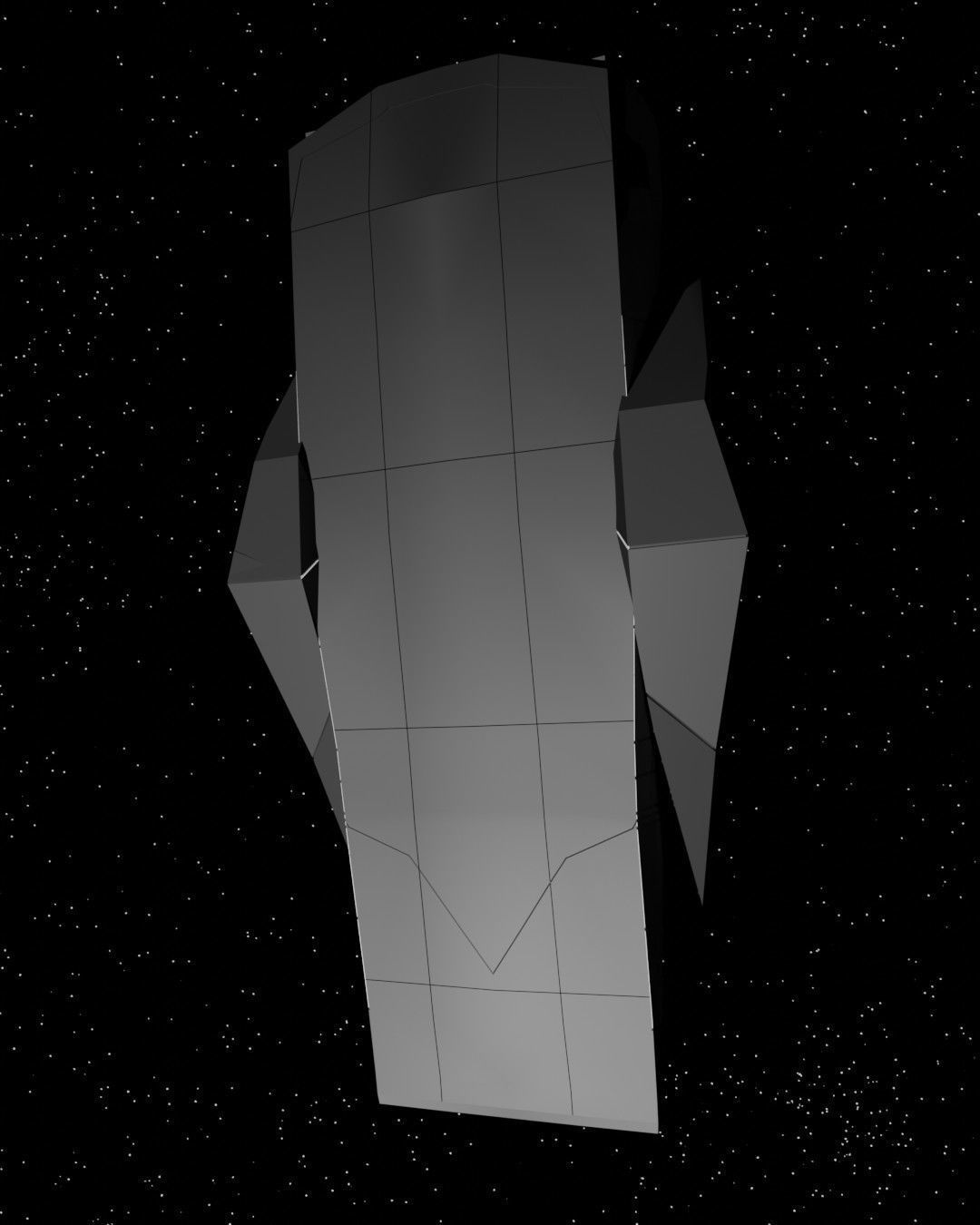 Spaceship Interstellar Ranger Space Ship Low-poly 3D model_14