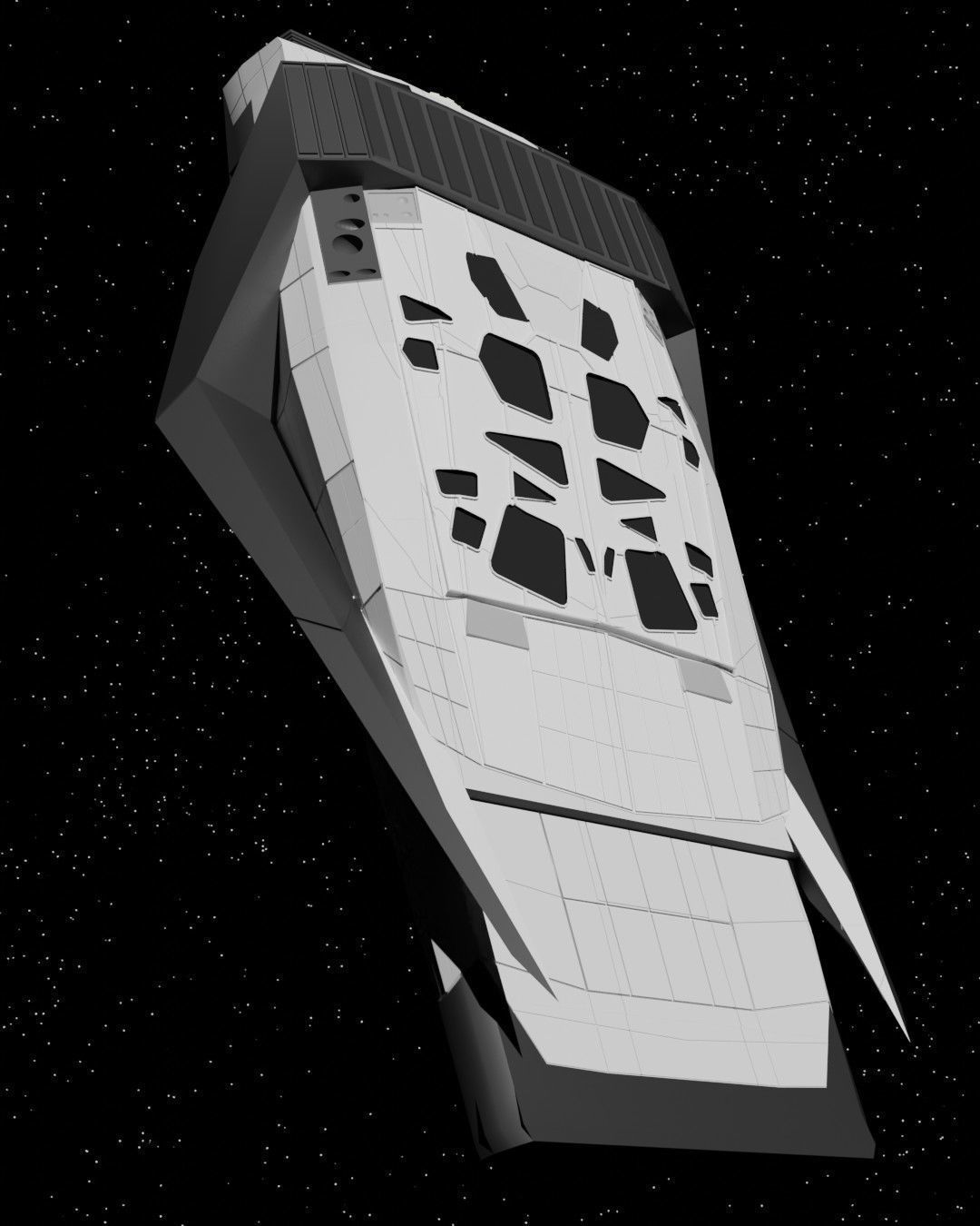 Spaceship Interstellar Ranger Space Ship Low-poly 3D model_19