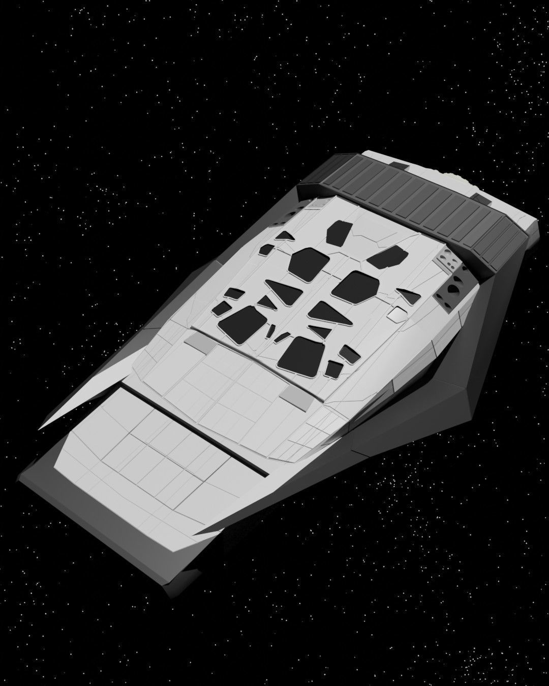 Spaceship Interstellar Ranger Space Ship Low-poly 3D model_15