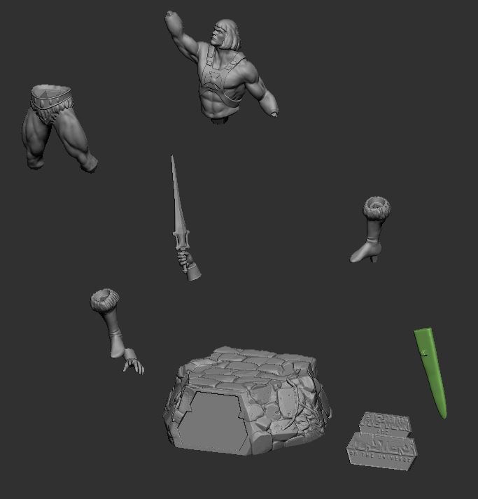 He-man statue 3D print model_8