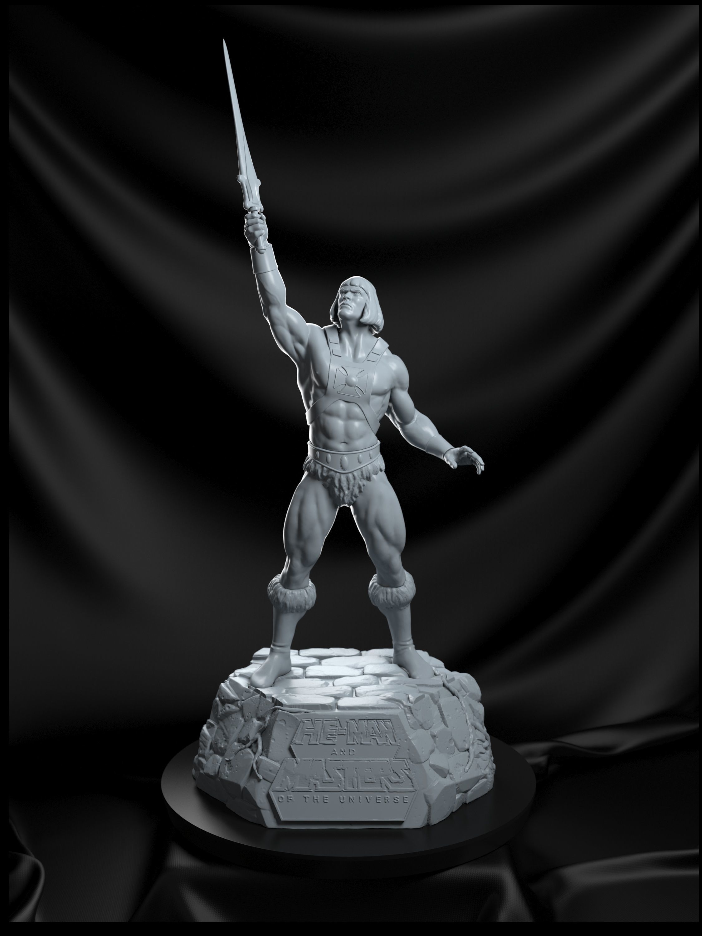 He-man statue 3D print model_3