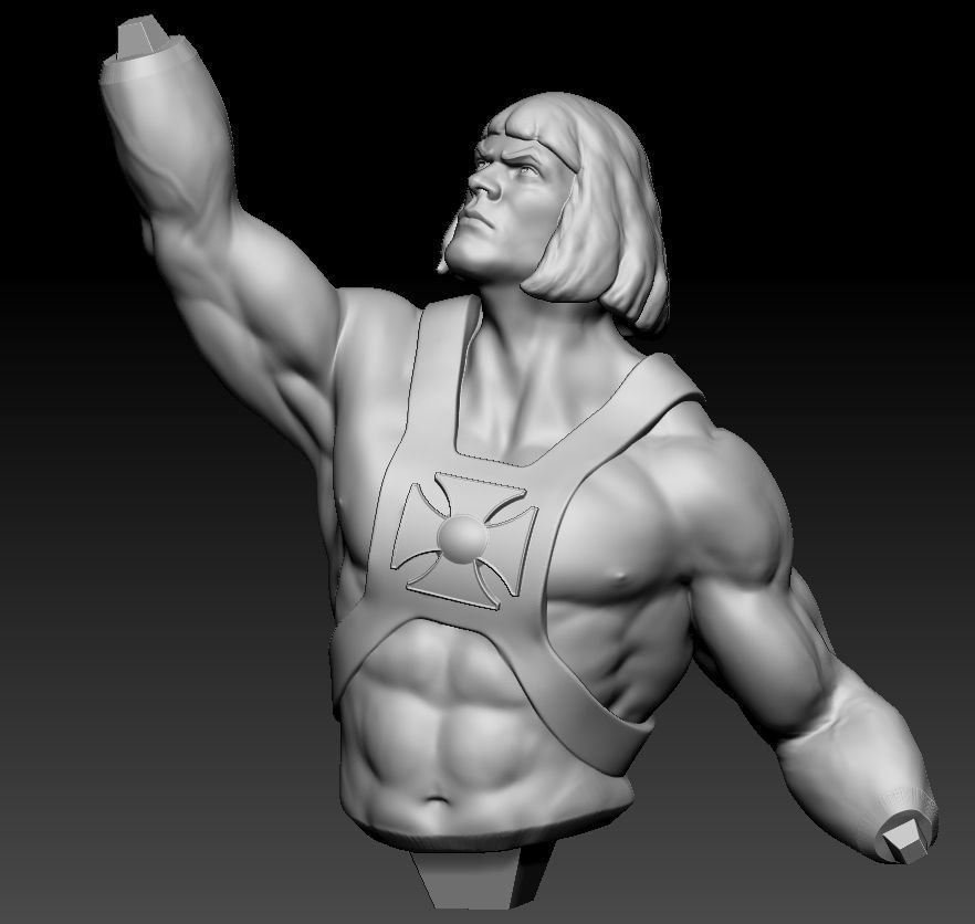 He-man statue 3D print model_10