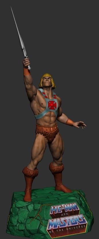 He-man statue 3D print model_2
