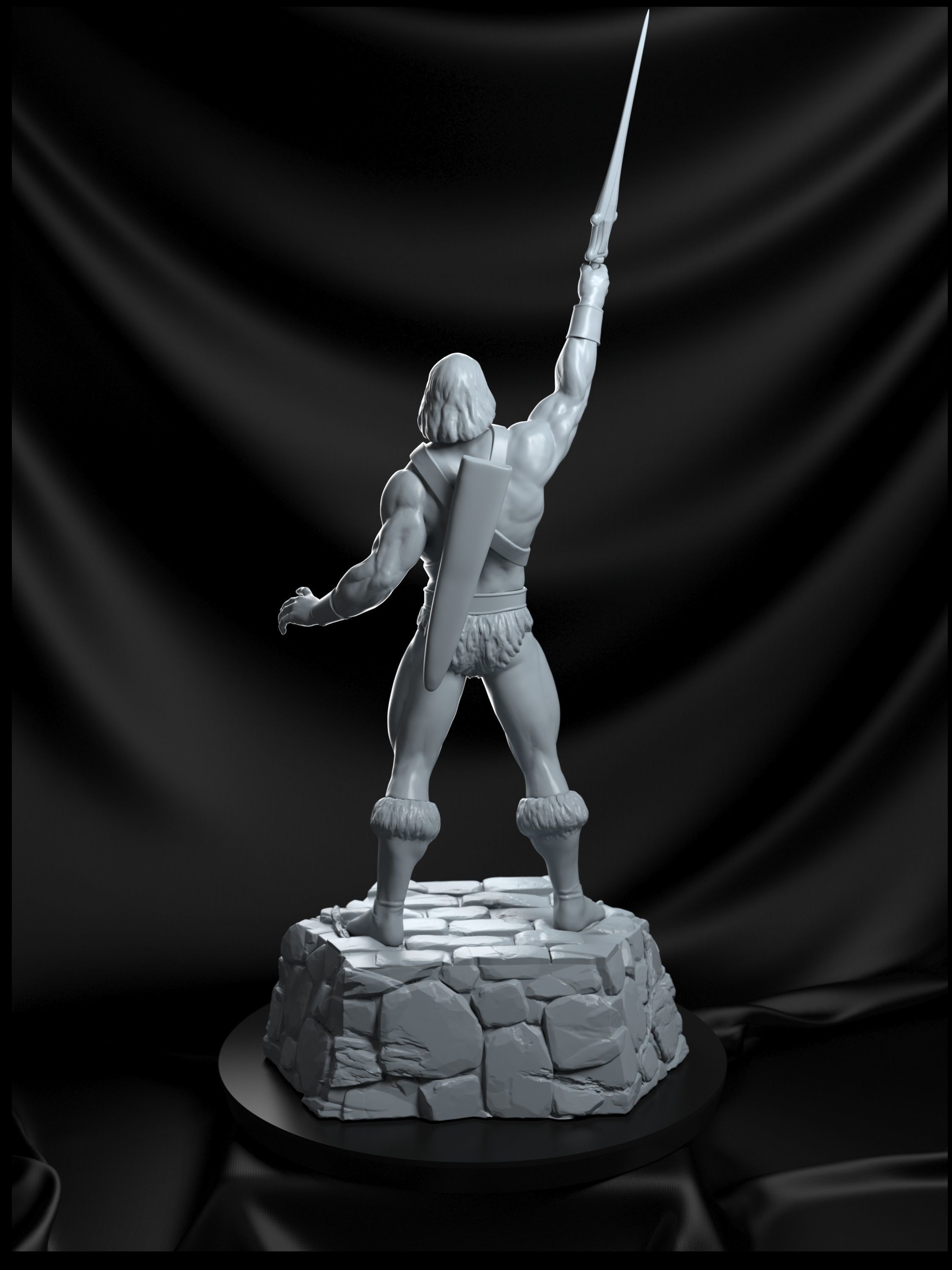 He-man statue 3D print model_4