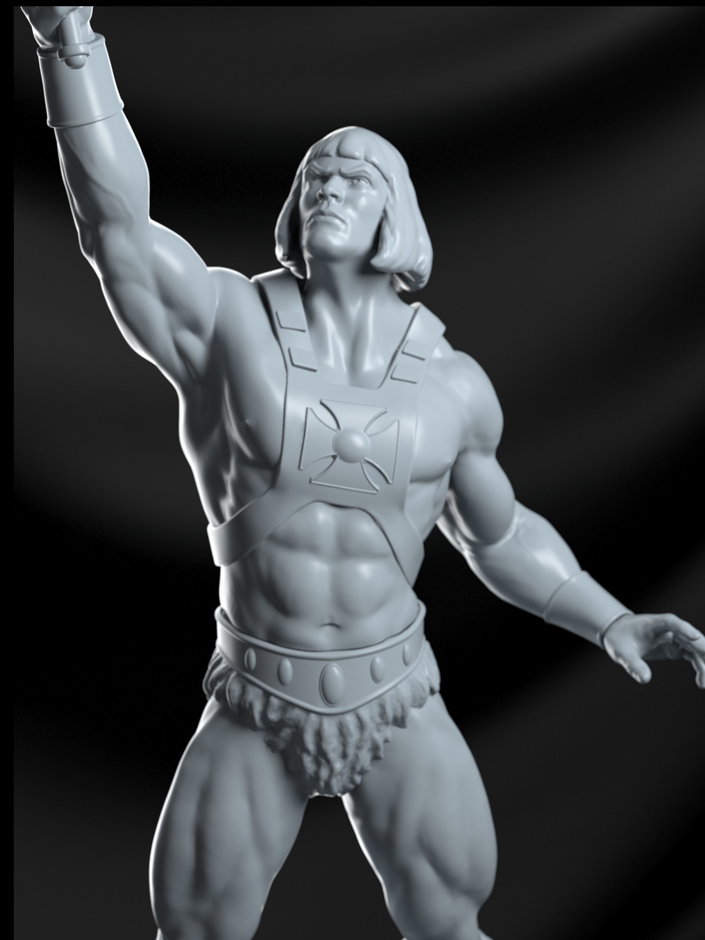 He-man statue 3D print model_1