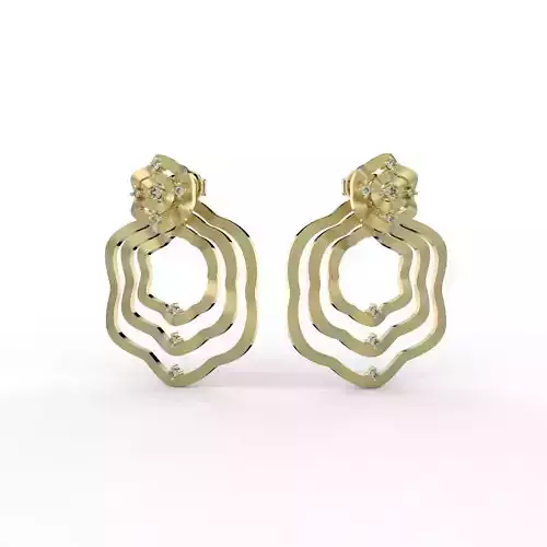 Earring Wave Movement Jewelry