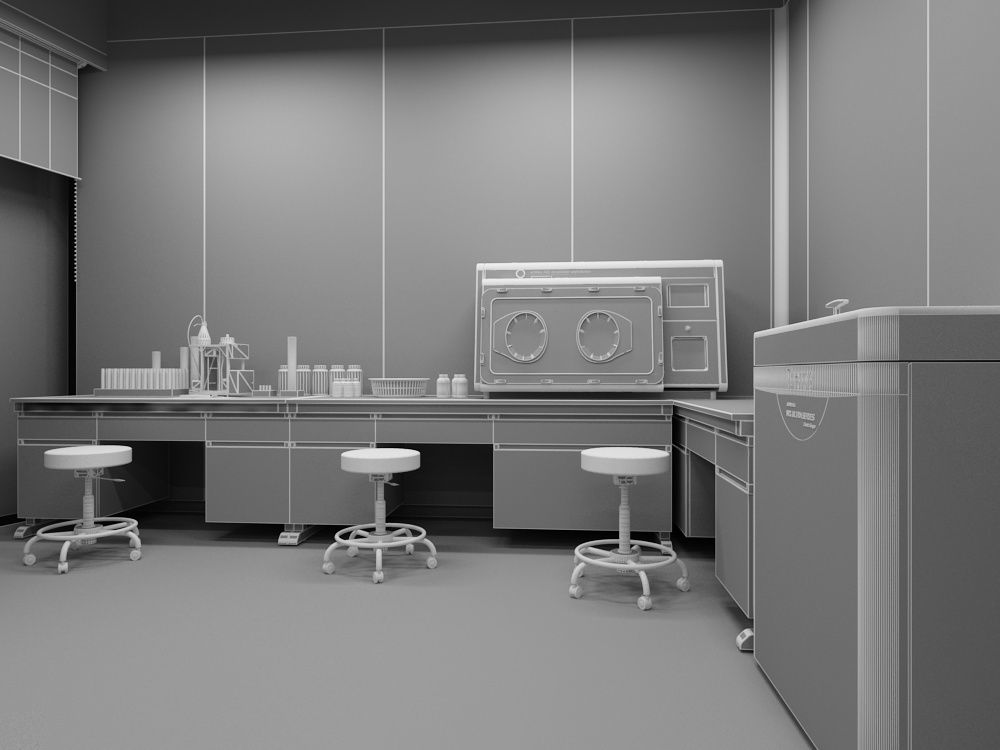 Biological Experiment Sample Storage Room 3D model CGTrader