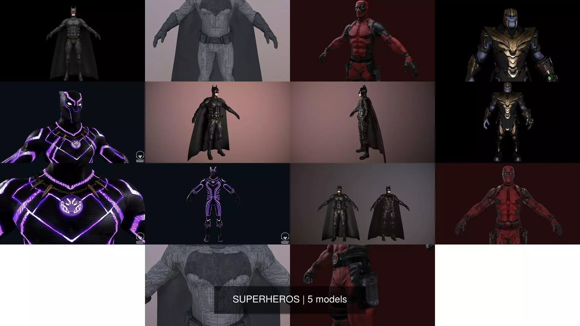 SUPERHEROS 3D Model Collection_1