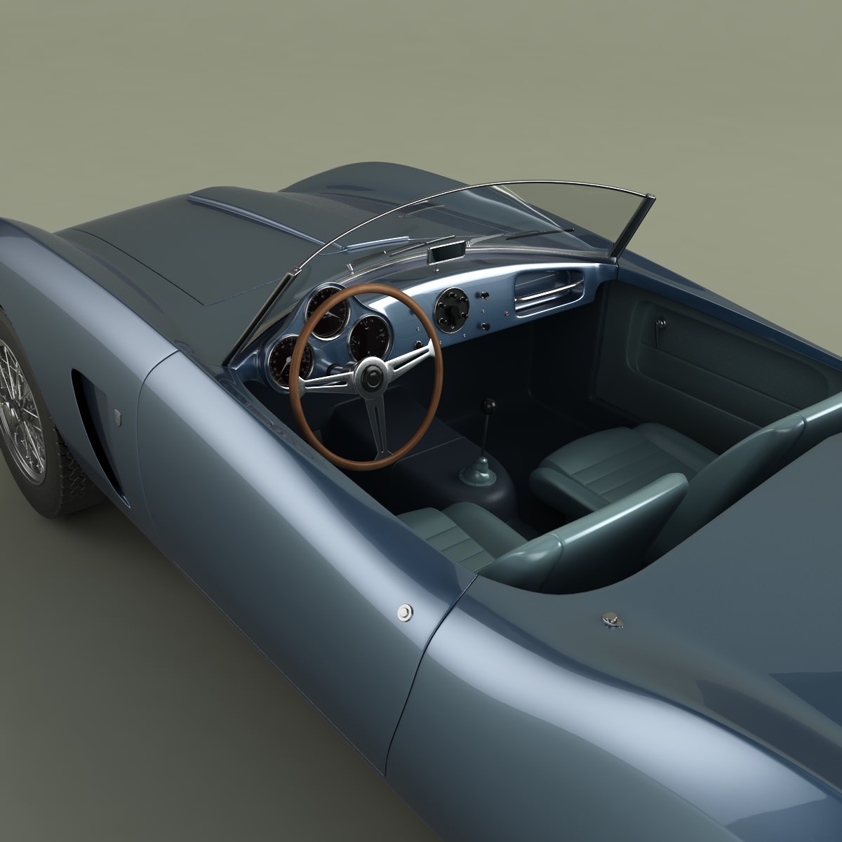 Aston Martin DB2 4 Bertone Spider 3D model_9